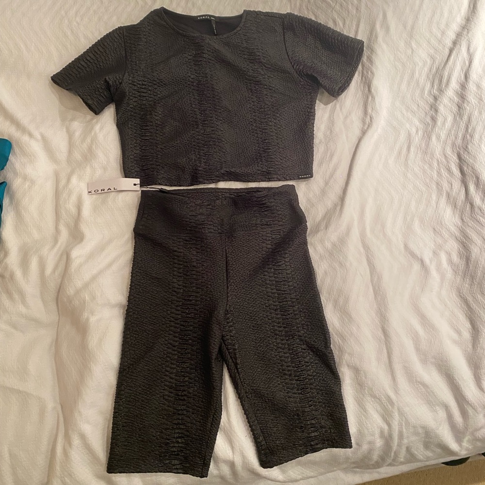 Koral crop top and shorts set
